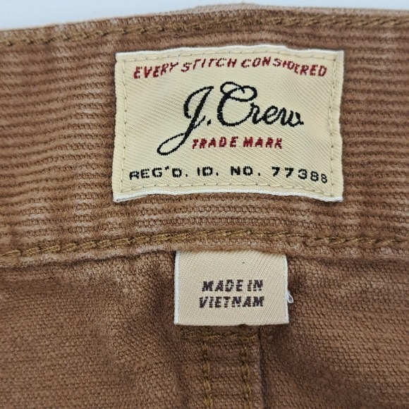 J Crew 484 Corduroy Pants Mens Size 32x30 Brown Straight Fit Cotton Blend - Picture 6 of 11